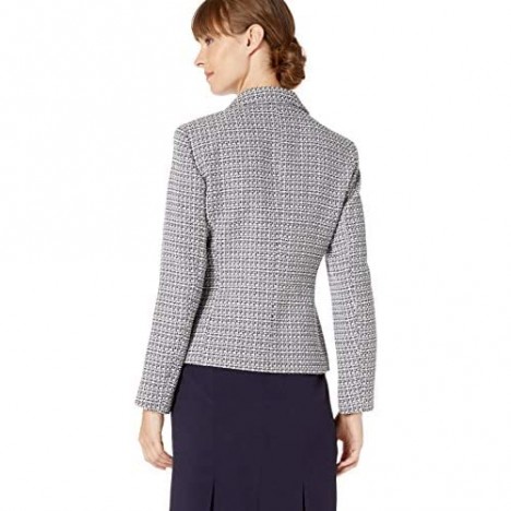 Le Suit Women's 2 Button Notch Collar Skirt Suit