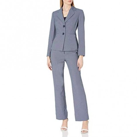Le Suit Women's End 2 Button Notch Lapel Pant Suit