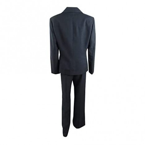 Le Suit Women's Glazed Melange 2 Button Notch Collar Pant Suit