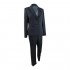 Le Suit Women's Glazed Melange 2 Button Notch Collar Pant Suit