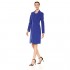 Le Suit Women's Notch Collar Shinny Topper with Sheath Dress
