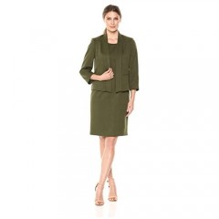 Le Suit Women's Novelty Fly Away Jacket with Sheath Dress