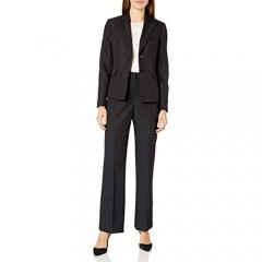Le Suit Women's Pique 2 Button Notch Lapel Pant Suit