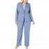 Le Suit Women's Plus Size 1 Button Notch Collar Textured Weave Pant Suit