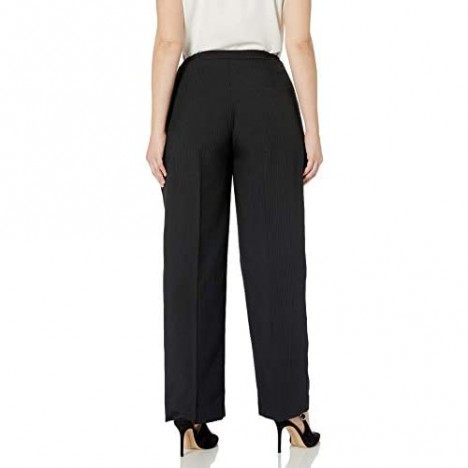 Le Suit Women's Plus Size 1 Button Peak Lapel Novelty Pinstripe Pant Suit