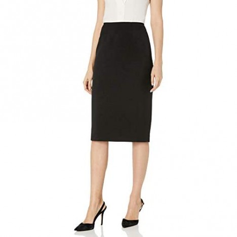 Le Suit Women's Plus Size 2 Button Notch Collar Skimmer Skirt Suit