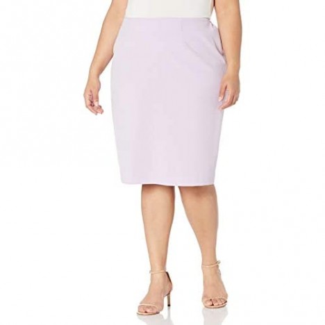 Le Suit Women's Plus Size 3 Button Notch Collar Slim Skirt Suit