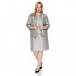 Le Suit Women's Plus Size Stand Collar Fly Away Shiny Jacket with Sheath Dress
