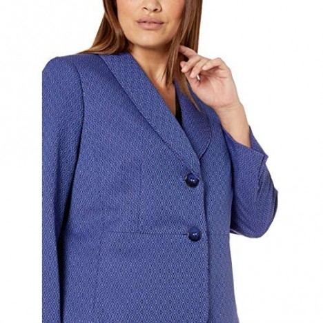 Le Suit Women's Size Plus 2 Button Shawl Collar Novelty Skirt Suit