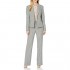 Le Suit Women's Stripe 1 Bttn Shawl Collar Pant Suit