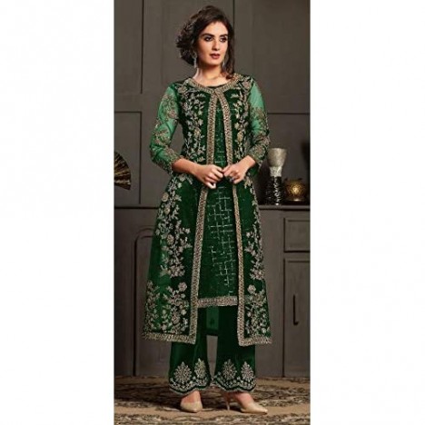 shopNstyle Ready to Wear Wedding Party wear Embroidered Koti Style Salwar Kameez Indian/Pakistani Dress Salwar Suit for Women