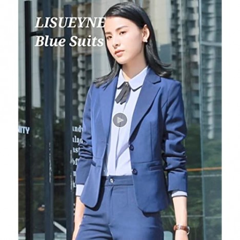 Women’s Formal Two Piece Office Lady Business Suit Set Slim Women Suits for Work Blazer Jacket Pantsuits