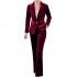 Women’s Two Piece Velvet Blazer Suits Slim Fit One Button Women Pantsuits Office Lady Suits Sets